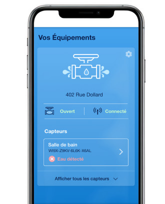 Water-Protec mobile app interface