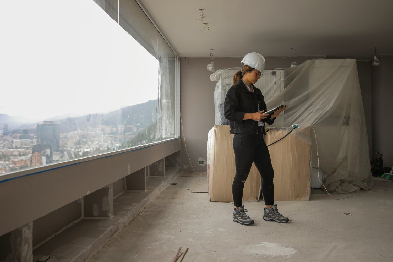 Project team reviewing a development plan