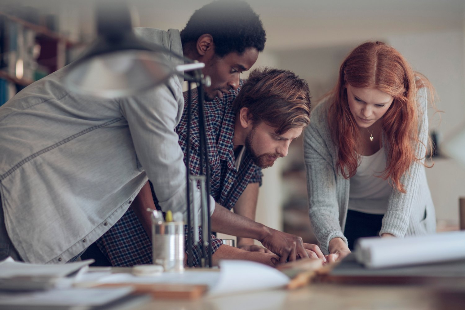 Property manager reviewing Water-Protec system documentation